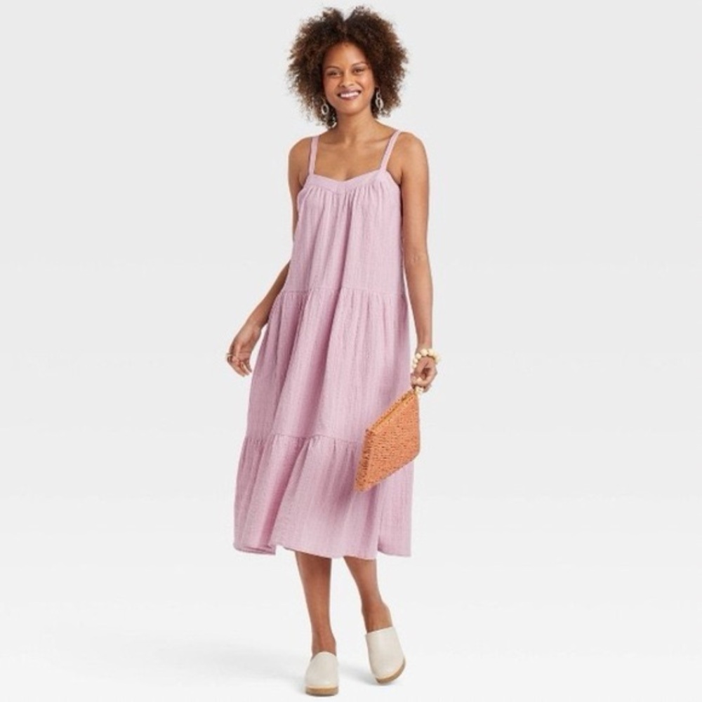 Knox Rose Dress Sleeveless A Line‎ Pockets Lilac purple Sundress small